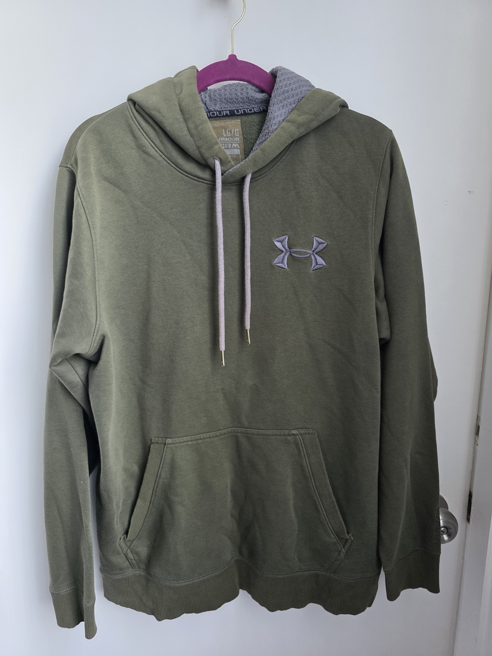 Under Armour Men's Olive Green Hooded Pullover Sweatshirt